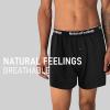 imageNatural Feelings Mens Boxer Short Bamboo Viscose Boxers for Men Loose Fit Mens Soft Underwear Breathable Boxers for Men PackAblackGray Bamboo Viscose Mens Boxers 5pack