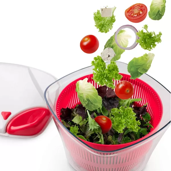 MUELLER Large 5L Salad Spinner Vegetable Washer with Bowl AntiWobble Tech Lockable Colander Basket and Smart Lock Lid  Lettuce Washer and Dryer  Easy Water Drain SystemMUELLER Large 5L Salad Spinner Vegetable Washer with Bowl AntiWobble Tech Lockable Colander Basket and Smart Lock Lid  Lettuce Washer and Dryer  Easy Water Drain System