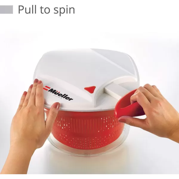 MUELLER Large 5L Salad Spinner Vegetable Washer with Bowl AntiWobble Tech Lockable Colander Basket and Smart Lock Lid  Lettuce Washer and Dryer  Easy Water Drain SystemMUELLER Large 5L Salad Spinner Vegetable Washer with Bowl AntiWobble Tech Lockable Colander Basket and Smart Lock Lid  Lettuce Washer and Dryer  Easy Water Drain System