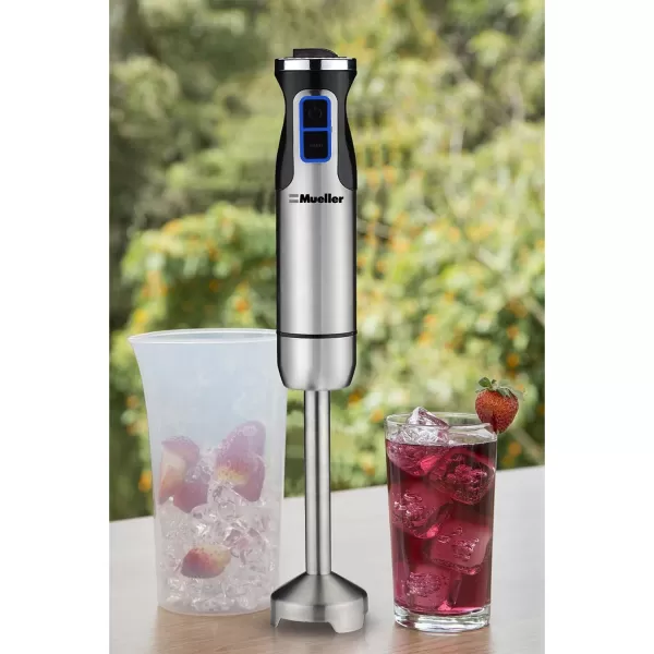Mueller Austria UltraStick 500 Watt 9Speed Immersion MultiPurpose Hand Blender Heavy Duty Copper Motor Brushed 304 Stainless Steel With Whisk Milk Frother AttachmentsMueller Austria UltraStick 500 Watt 9Speed Immersion MultiPurpose Hand Blender Heavy Duty Copper Motor Brushed 304 Stainless Steel With Whisk Milk Frother Attachments