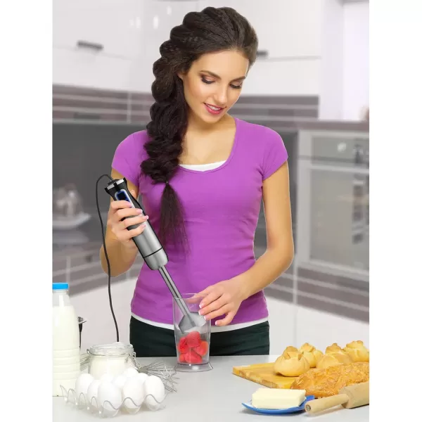 Mueller Austria UltraStick 500 Watt 9Speed Immersion MultiPurpose Hand Blender Heavy Duty Copper Motor Brushed 304 Stainless Steel With Whisk Milk Frother AttachmentsMueller Austria UltraStick 500 Watt 9Speed Immersion MultiPurpose Hand Blender Heavy Duty Copper Motor Brushed 304 Stainless Steel With Whisk Milk Frother Attachments