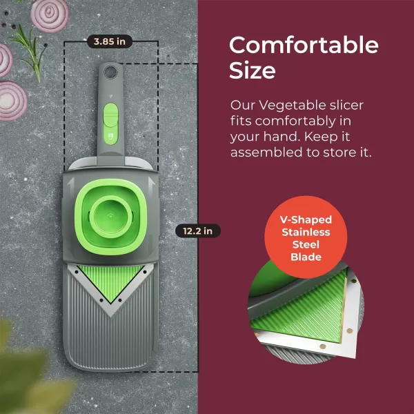 Mueller Handheld Vegetable V Slicer Salad Utensil Perfect for Salad Zucchini Carrots Onions and All Vegetables Make Low CarbPaleoGlutenFree Meals Adjustable ThicknessMueller Handheld Vegetable V Slicer Salad Utensil Perfect for Salad Zucchini Carrots Onions and All Vegetables Make Low CarbPaleoGlutenFree Meals Adjustable Thickness