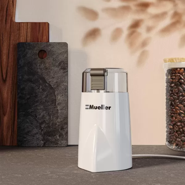 Mueller HyperGrind Precision Electric SpiceCoffee Grinder Mill with Large Grinding Capacity and Powerful Motor also for Spices Herbs Nuts Grains WhiteWhite