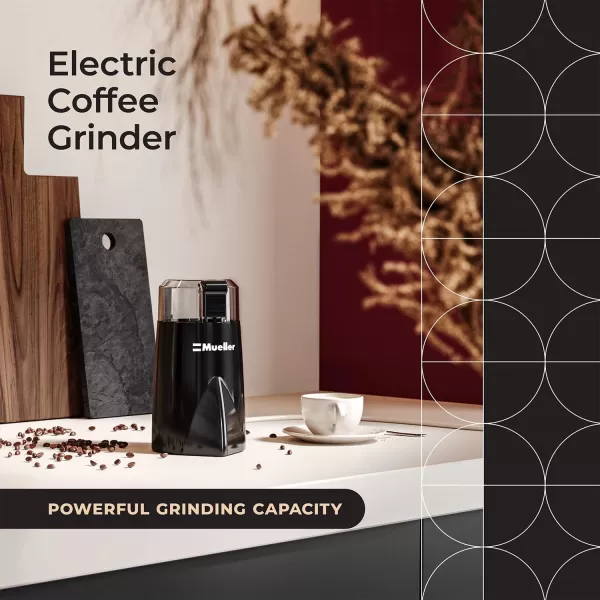 Mueller HyperGrind Precision Electric SpiceCoffee Grinder Mill with Large Grinding Capacity and Powerful Motor also for Spices Herbs Nuts Grains WhiteBlack