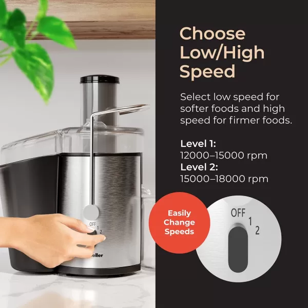 Mueller Juicer Ultra Power Easy Clean Extractor Press Centrifugal Juicing Machine Wide 3 Feed Chute for Whole Fruit Vegetable Antidrip Large SilverMueller Juicer Ultra Power Easy Clean Extractor Press Centrifugal Juicing Machine Wide 3 Feed Chute for Whole Fruit Vegetable Antidrip Large Silver