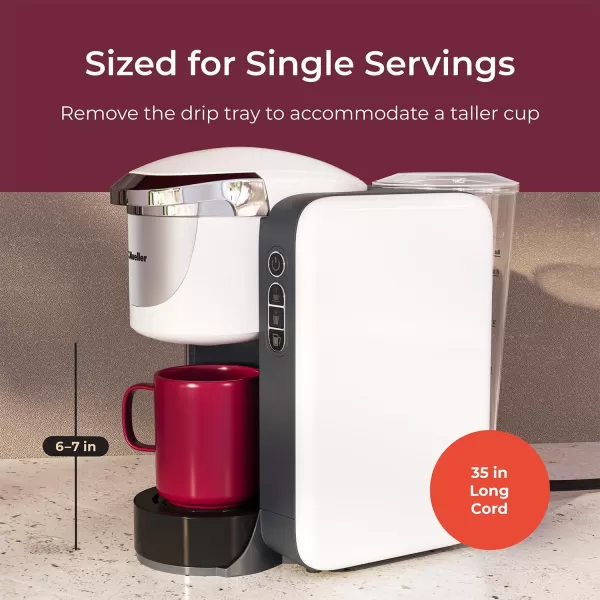 Mueller Single Serve Pod Compatible Coffee Maker Machine With 4 Brew Sizes Rapid Brew Technology with Large Removable 48 oz Water TankMueller Single Serve Pod Compatible Coffee Maker Machine With 4 Brew Sizes Rapid Brew Technology with Large Removable 48 oz Water Tank