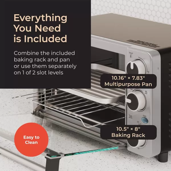 Mueller Toaster Oven with 30 Minute Timer  Toast  Bake  Broiler Settings Stainless Steel Natural Convection Fits 9 inch Pizza 4 Slice Toaster 1100 WMueller Toaster Oven with 30 Minute Timer  Toast  Bake  Broiler Settings Stainless Steel Natural Convection Fits 9 inch Pizza 4 Slice Toaster 1100 W
