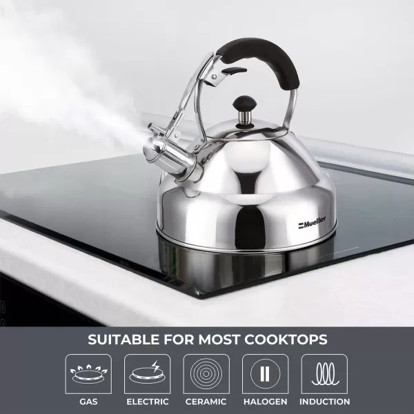 Stove Top Whistling Tea Kettle  Only Culinary Grade Stainless Steel Teapot with Cool Touch Ergonomic Handle and Straight Pour Spout  Tea Maker Infuser Strainer IncludedStove Top Whistling Tea Kettle  Only Culinary Grade Stainless Steel Teapot with Cool Touch Ergonomic Handle and Straight Pour Spout  Tea Maker Infuser Strainer Included