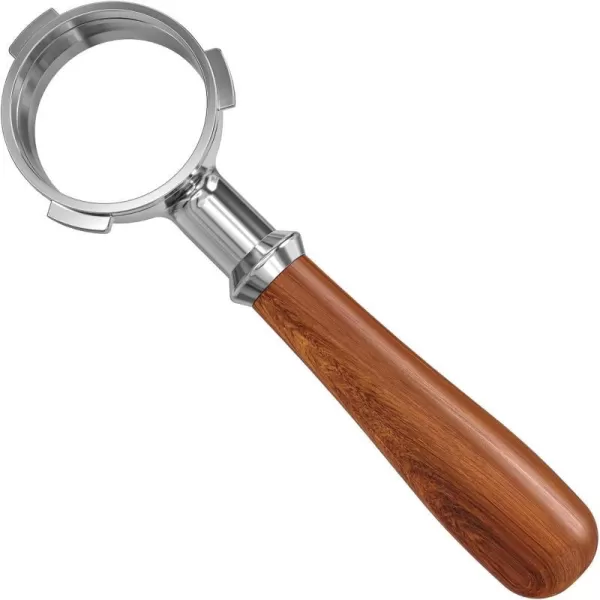 Mueller Bottomless Portafilter Handle Barista Tool Compatible with 58mm Espresso Machines Real Wood Handle 3 Ears on Stainless Steel HeadMueller Bottomless Portafilter Handle Barista Tool Compatible with 58mm Espresso Machines Real Wood Handle 3 Ears on Stainless Steel Head
