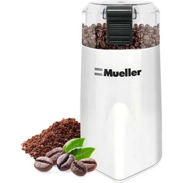 Mueller HyperGrind Precision Electric SpiceCoffee Grinder Mill with Large Grinding Capacity and Powerful Motor also for Spices Herbs Nuts Grains WhiteWhite
