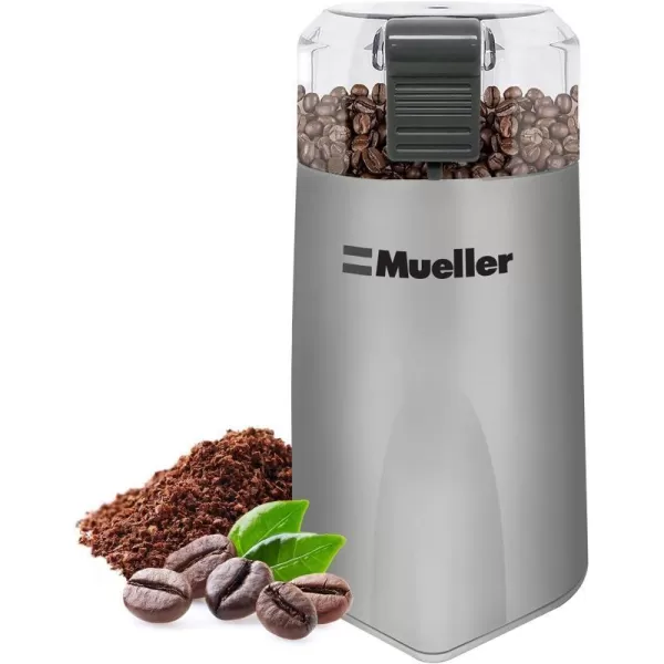 Mueller HyperGrind Precision Electric SpiceCoffee Grinder Mill with Large Grinding Capacity and Powerful Motor also for Spices Herbs Nuts Grains WhiteGray