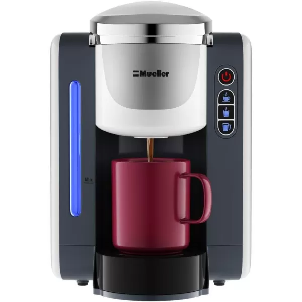 Mueller Single Serve Pod Compatible Coffee Maker Machine With 4 Brew Sizes Rapid Brew Technology with Large Removable 48 oz Water TankMueller Single Serve Pod Compatible Coffee Maker Machine With 4 Brew Sizes Rapid Brew Technology with Large Removable 48 oz Water Tank