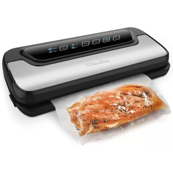 Vacuum Sealer Machine By Mueller  Automatic Vacuum Air Sealing System For Food Preservation wStarter Kit  Compact Design  Lab Tested  Dry amp Moist Food Modes  Led Indicator LightsVacuum Sealer Machine By Mueller  Automatic Vacuum Air Sealing System For Food Preservation wStarter Kit  Compact Design  Lab Tested  Dry amp Moist Food Modes  Led Indicator Lights