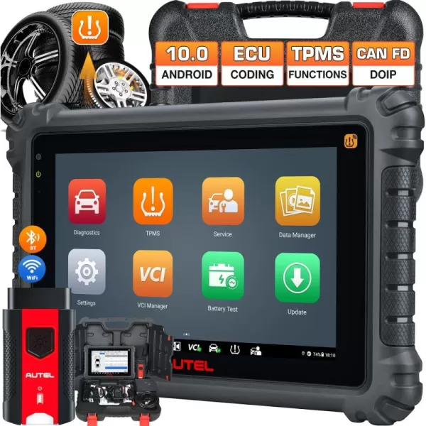[Android 10] Autel MaxiCOM MK906S PRO-TS, 2023 Upgrade of MS906 Pro-TS MS906TS MS906 Pro MP808S-TS, ECU Coding with Full TPMS, Bidirectional Diagnostic Scan Tool, 36+ Service, Auto Scan 2.0, FCA SGW