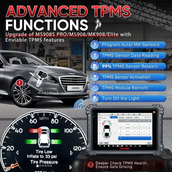 [Android 10] Autel MaxiCOM MK906S PRO-TS, 2023 Upgrade of MS906 Pro-TS MS906TS MS906 Pro MP808S-TS, ECU Coding with Full TPMS, Bidirectional Diagnostic Scan Tool, 36+ Service, Auto Scan 2.0, FCA SGW