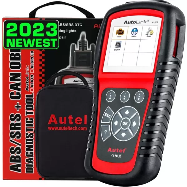 Autel AutoLink AL619 Scanner, 2023 Newest Car ABS SRS &amp; CAN OBD2 Diagnostic Scan Tool, 10 OBDII Test Modes, DTCs Lookup, Live Data, Check Engine Light Code Reader, Upgraded of ML619 AL519 ML519 AL319