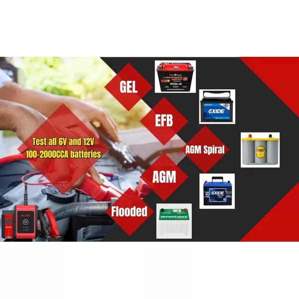 Autel Car Battery Tester 6v 12v MaxiBAS BT508 2023 Version Cranking Ability Analyzer Adaptive Conductance AutoVIN in-Vehicle Out-of-Vehicle Tests BAS Manager with BT VCI 200 Better BT506 Lite of BT608
