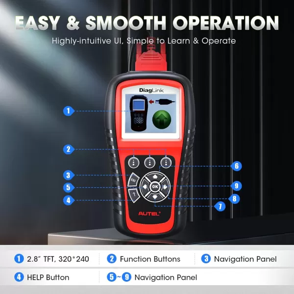 Autel Code Reader Diaglink  All Systems/Modules Diagnostic for ABS, SRS, Engine, Transmission etc, EPB, Oil Reset All Systems/Modules Diagnostic for ABS, SRS, Engine, Transmission etc, EPB, Oil Reset)