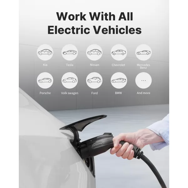 Autel Home Level 2 EV Charger up to 50Amp, 240V, Indoor/Outdoor Car Charging Station, Wi-Fi and Bluetooth Enabled EVSE, Flexible 25-Foot Cable,Hardwired, Dark Gray