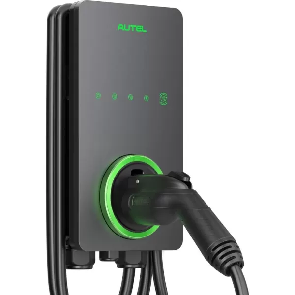 Autel Home Level 2 EV Charger up to 50Amp, 240V, Indoor/Outdoor Car Charging Station, Wi-Fi and Bluetooth Enabled EVSE, Flexible 25-Foot Cable,Hardwired, Dark Gray