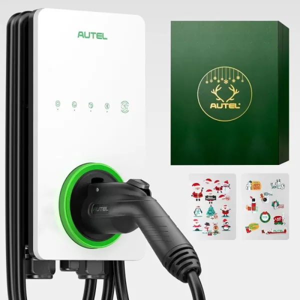 Autel Home Level 2 EV Charger up to 50Amp, 240V, Indoor/Outdoor Car Charging Station, Wi-Fi and Bluetooth Enabled EVSE, Flexible 25-Foot Cable,Hardwired, Dark Gray