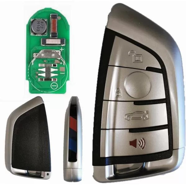 Autel IKEY Razor Programmable Smart Key 2023 Newest Key Fob for BMW Key Creation 4 Buttons Ultra-Long Range OE Quality 700+ Vehicles Car Key Replacement Programmed with Autel KM100 IM508 IM608