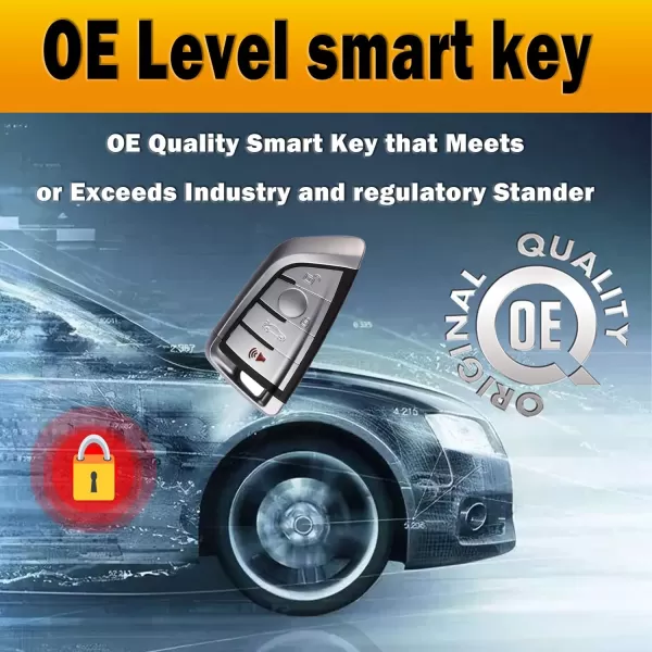 Autel IKEY Razor Programmable Smart Key 2023 Newest Key Fob for BMW Key Creation 4 Buttons Ultra-Long Range OE Quality 700+ Vehicles Car Key Replacement Programmed with Autel KM100 IM508 IM608