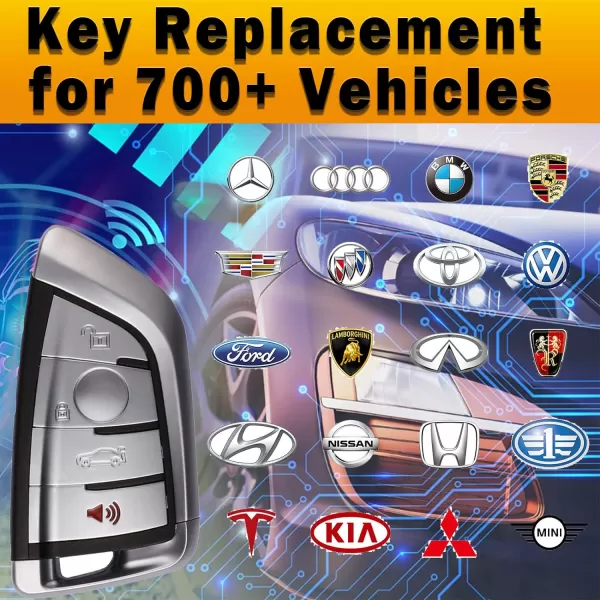 Autel IKEY Razor Programmable Smart Key 2023 Newest Key Fob for BMW Key Creation 4 Buttons Ultra-Long Range OE Quality 700+ Vehicles Car Key Replacement Programmed with Autel KM100 IM508 IM608