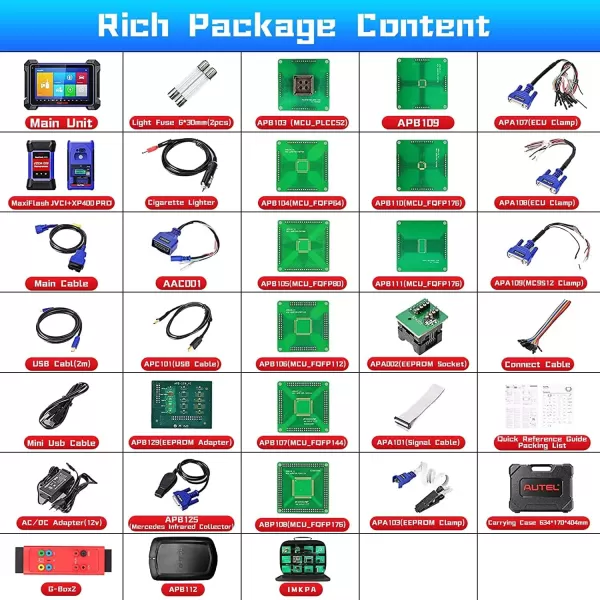 Autel IM608 Pro Key Programmer with $1316 Tool Kit, 2 Years Free Update, 2022 Upgraded of IM608/IM508, [with XP400Pro, IMKPA Kit, G-BOX2 &amp; APB112], ECU Coding, Bi-Directional Scanner with 36 Services