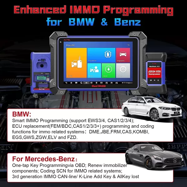 Autel IM608 Pro Key Programmer with $1316 Tool Kit, 2 Years Free Update, 2022 Upgraded of IM608/IM508, [with XP400Pro, IMKPA Kit, G-BOX2 &amp; APB112], ECU Coding, Bi-Directional Scanner with 36 Services