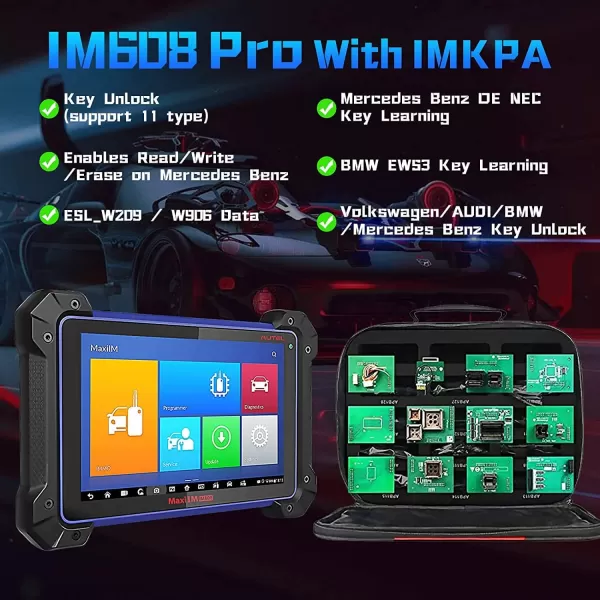 Autel IM608 Pro Key Programmer with $1316 Tool Kit, 2 Years Free Update, 2022 Upgraded of IM608/IM508, [with XP400Pro, IMKPA Kit, G-BOX2 &amp; APB112], ECU Coding, Bi-Directional Scanner with 36 Services