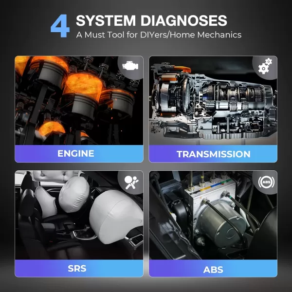 Autel ML629 OBD2 Scanner ABS SRS Engine Transmission Diagnoses OBD II Full Functions Upgraded Version of AL519/AL619/ ML619 for DIYers Professionals
