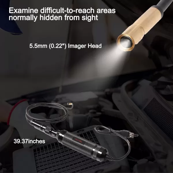 Autel MV105 MaxiVideo Digital Inspection Camera Endoscope, Still Images and Videos, Waterproof Imager Head, Work with PC MS906 MS906S MS906 PRO-TS MS908P MX808 MK808 MS909 MS919 MS Ultra MS Elite