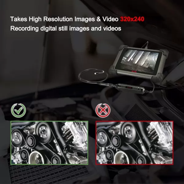 Autel MV105 MaxiVideo Digital Inspection Camera Endoscope, Still Images and Videos, Waterproof Imager Head, Work with PC MS906 MS906S MS906 PRO-TS MS908P MX808 MK808 MS909 MS919 MS Ultra MS Elite