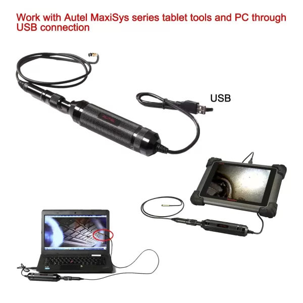 Autel MV105 MaxiVideo Digital Inspection Camera Endoscope, Still Images and Videos, Waterproof Imager Head, Work with PC MS906 MS906S MS906 PRO-TS MS908P MX808 MK808 MS909 MS919 MS Ultra MS Elite