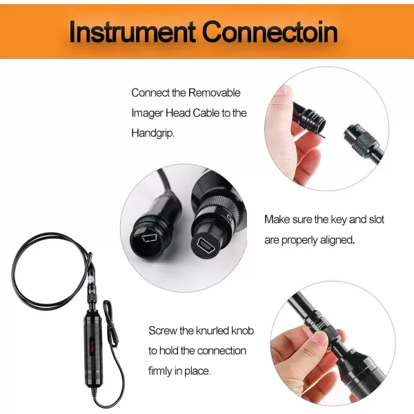Autel MV108 MaxiVideo Digital Inspection Camera Video Scope with Waterproof Imager Head Work with PC MS906BT MS906TS MS906 PRO MS906S MS906 PRO-TS MS908P MX808 MS909 MS919 MS Ultra MS Elite-MV108