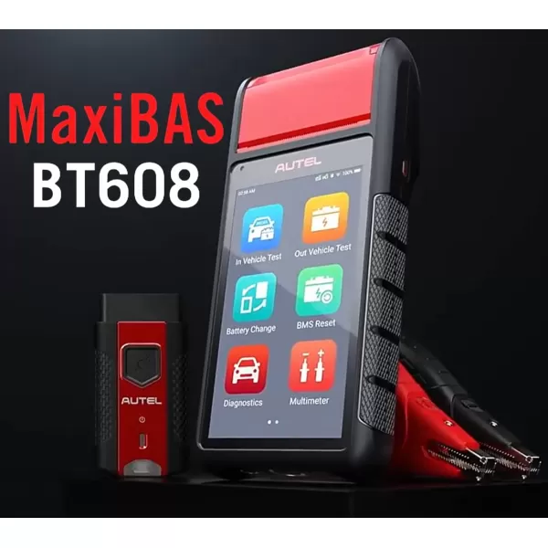Autel MaxiBAS BT608 2023 Version 12v Car Bettery Tester Automotive Electrical System Tester Adaptive Conductance All System Diagnostic AutoScan VINscan Read/Clear Code Upgraded BT508 BT506 Free Update