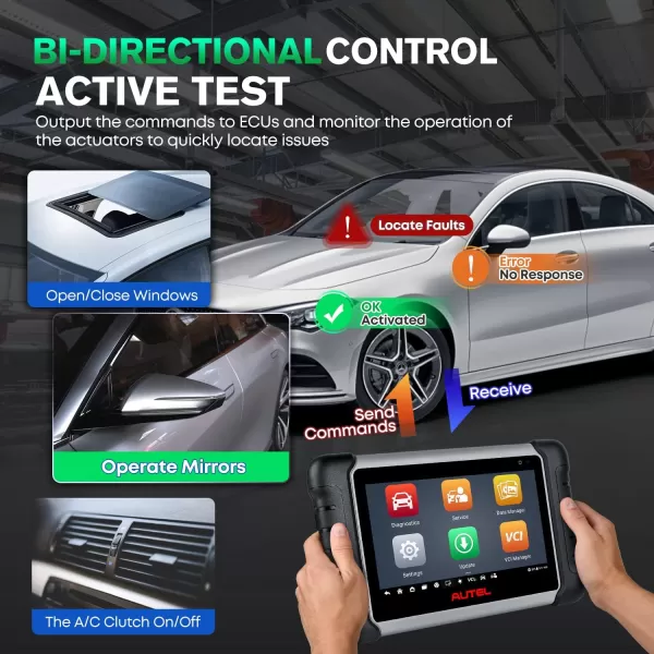 Autel MaxiCOM MK808BT PRO, Android 11, 2023 Full Bidirectional Scan Tool w/ $60 MV108, Update of MK808BT MK808S MX808S MX808 MK808Z, 28+ Services, Active Test, All System, FCA AutoAuth, Work w/ BT506