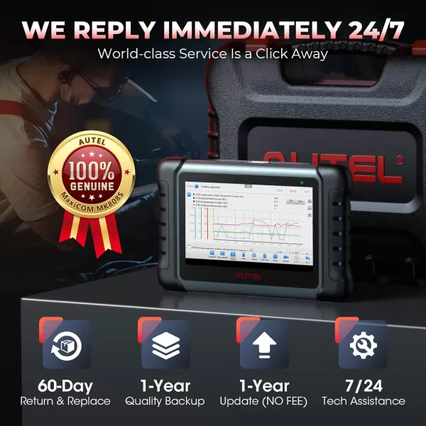 Autel MaxiCOM MK808S Bidirectional Scan Tool, Same as MK808BT Pro/MX808S, 28+ Resets,AutoAuth, All System Diagnostic, Injector Coding, 5X Faster Speed, Support MV105, MV108, Updated of MK808 MX808