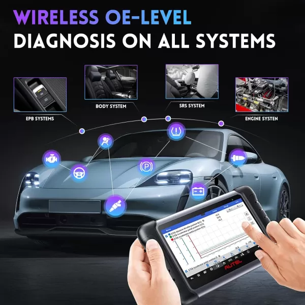 Autel MaxiCOM MK808Z-BT with 60$ MV108, Android 11 Bi-Directional Control Scanner, 28+ Service, 2023 Upgraded of MK808BT/MK808S, FCA Auto Auth, All System Diagnostic Tool for OBDII Cars &amp; 12V Trucks