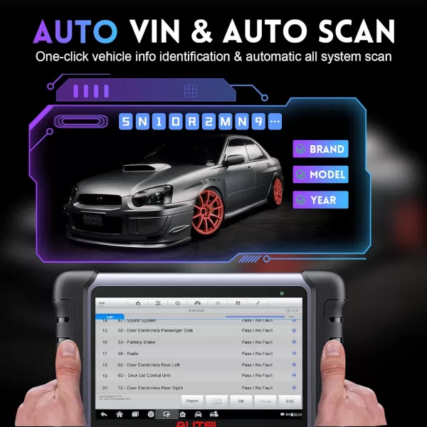 Autel MaxiCOM MK808Z-BT with 60$ MV108, Android 11 Bi-Directional Control Scanner, 28+ Service, 2023 Upgraded of MK808BT/MK808S, FCA Auto Auth, All System Diagnostic Tool for OBDII Cars &amp; 12V Trucks