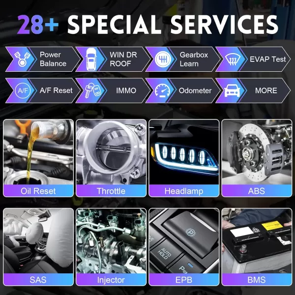 Autel MaxiCOM MK808Z-BT with 60$ MV108, Android 11 Bi-Directional Control Scanner, 28+ Service, 2023 Upgraded of MK808BT/MK808S, FCA Auto Auth, All System Diagnostic Tool for OBDII Cars &amp; 12V Trucks