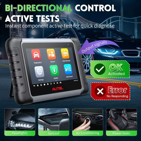 Autel MaxiCOM MK808Z Car Diagnostic Scan Tool - Android 11 &amp; Bi-Directional Control Scanner, 2023 Upgraded of MK808/MX808, 28+ Service, All System Diagnosis, Injector Coding/EPB/BMS/SAS/TPMS/AutoVIN