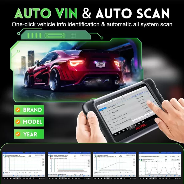 Autel MaxiCOM MK808Z Car Diagnostic Scan Tool - Android 11 &amp; Bi-Directional Control Scanner, 2023 Upgraded of MK808/MX808, 28+ Service, All System Diagnosis, Injector Coding/EPB/BMS/SAS/TPMS/AutoVIN