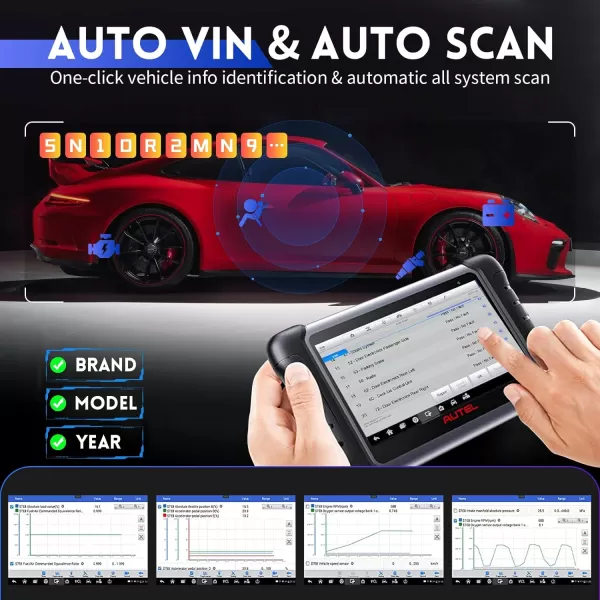 Autel MaxiCOM MK808Z Diagnostic Scan Tool - Android 11 Based Bi-Directional Control, 2023 Upgraded Ver. of MK808/MX808, All System Diagnosis, FCA Auto Auth, Oil Reset)