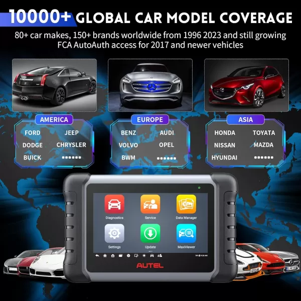 Autel MaxiCOM MK808Z Diagnostic Scan Tool - Android 11 Based Bi-Directional Control, 2023 Upgraded Ver. of MK808/MX808, All System Diagnosis, FCA Auto Auth, Oil Reset)