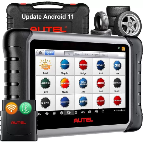 Autel MaxiCOM MK808Z-TS Scan Tool - 2023 Bi-Directional TPMS Tool Updated of MK808TS/ MK808BT/ TS608Pro with Active Test, 28+ Service, All Systems Diagnoses, Sensor Program &amp; Relearn, FCA Autoauth