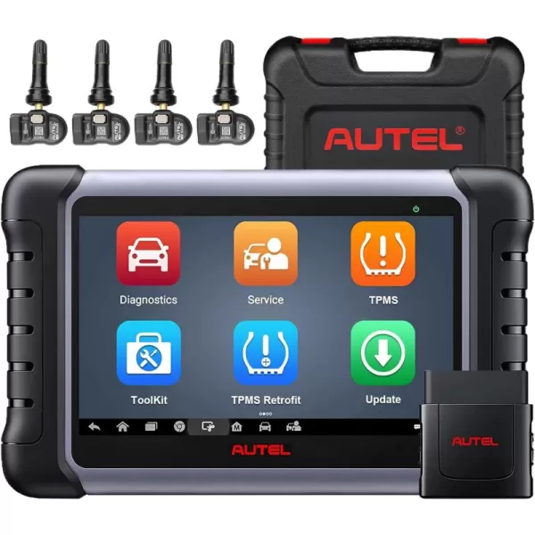 Autel MaxiCOM MK808Z-TS with 4 Pcs MX-Sensors, Android 11 Bi-Directional Control Scanner with Full TPMS, 28+ Services, 2023 Upgraded of MK808TS/MK808BT Scan Tool, FCA Auto Auth, Support BT506 &amp; MV108