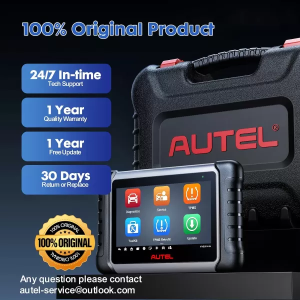Autel MaxiCOM MK808Z-TS with 4 Pcs MX-Sensors, Android 11 Bi-Directional Control Scanner with Full TPMS, 28+ Services, 2023 Upgraded of MK808TS/MK808BT Scan Tool, FCA Auto Auth, Support BT506 &amp; MV108