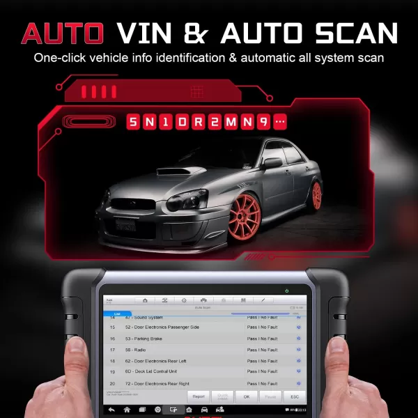 Autel MaxiCOM MK808Z with 60$ MV108, Android 11 Bi-Directional Control Scanner, 28+ Special Service, 2023 Upgraded of MK808/MX808, FCA Auto Auth, All System Diagnostic Tool for OBDII Cars &amp; 12V Trucks